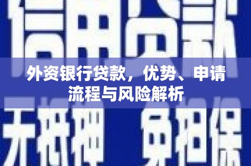 樊城外资银行贷款，优势、申请流程与风险解析