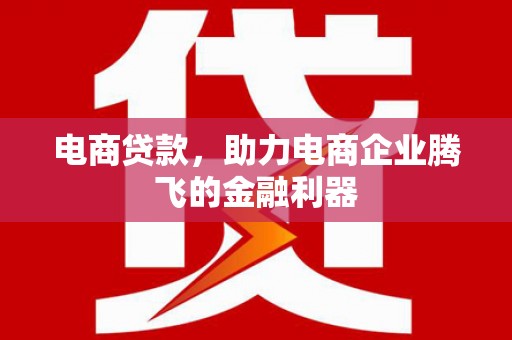 樊城电商贷款，助力电商企业腾飞的金融利器