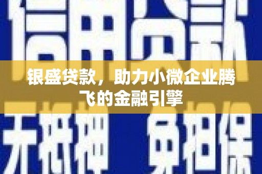 樊城银盛贷款，助力小微企业腾飞的金融引擎