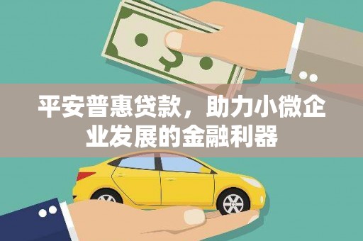樊城平安普惠贷款，助力小微企业发展的金融利器