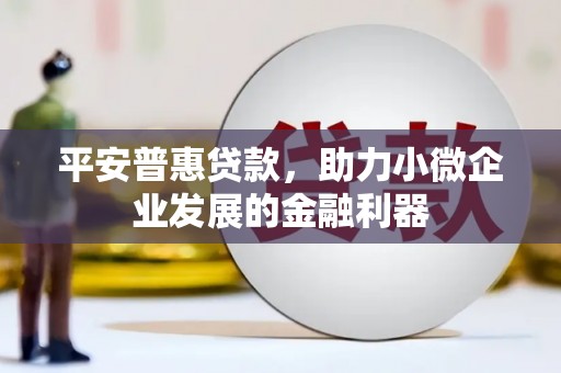 樊城平安普惠贷款，助力小微企业发展的金融利器