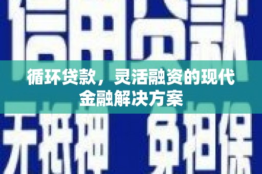 樊城循环贷款，灵活融资的现代金融解决方案