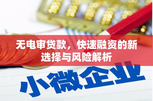 樊城无电审贷款，快速融资的新选择与风险解析