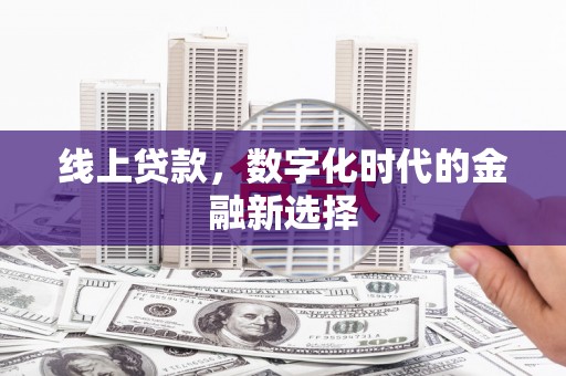 樊城线上贷款，数字化时代的金融新选择