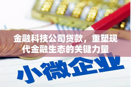 樊城金融科技公司贷款，重塑现代金融生态的关键力量