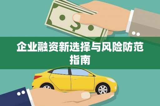 樊城企业融资新选择与风险防范指南